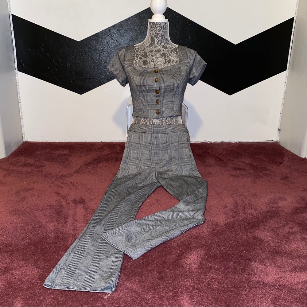 Plaid Pantsuit